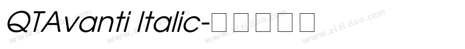 QTAvanti Italic字体转换